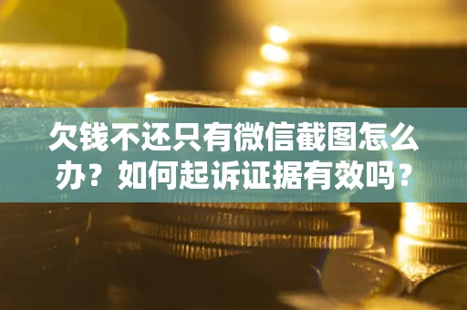 武汉欠钱不还只有微信截图怎么办？如何起诉证据有效吗？