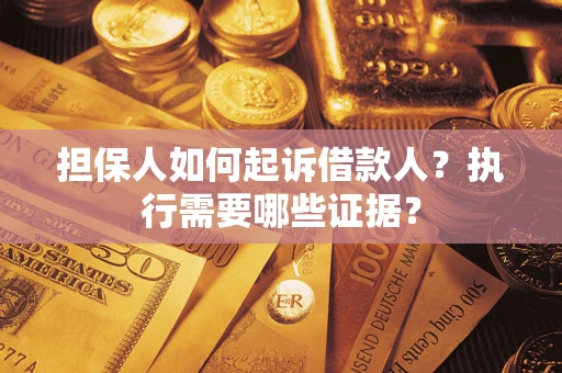 武汉担保人如何起诉借款人？执行需要哪些证据？