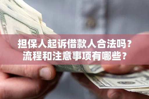 武汉担保人起诉借款人合法吗？流程和注意事项有哪些？