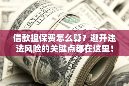 武汉借款担保费怎么算？避开违法风险的关键点都在这里！