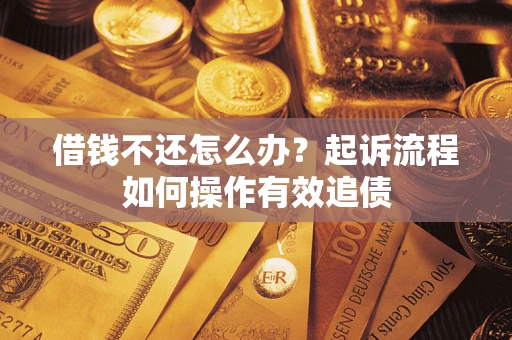 武汉借钱不还怎么办？起诉流程如何操作有效追债