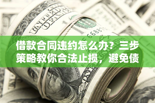 武汉借款合同违约怎么办？三步策略教你合法止损，避免债务危机升级