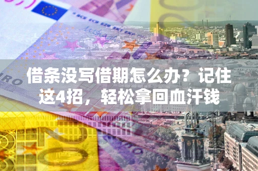 武汉借条没写借期怎么办？记住这4招，轻松拿回血汗钱