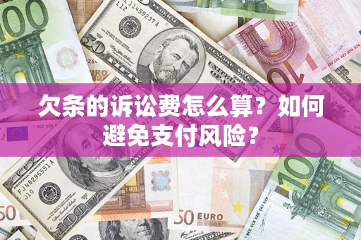 武汉欠条的诉讼费怎么算？如何避免支付风险？