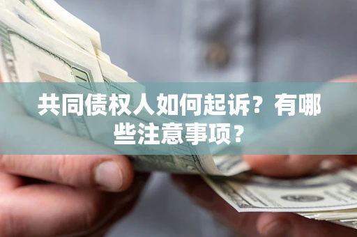 武汉共同债权人如何起诉？有哪些注意事项？