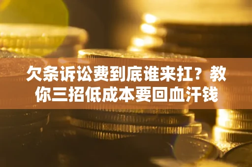武汉欠条诉讼费到底谁来扛？教你三招低成本要回血汗钱